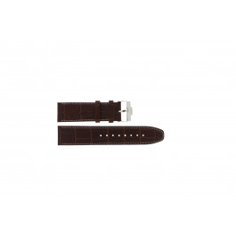 Watch strap Jacques Lemans 1463 Leather Brown 23mm